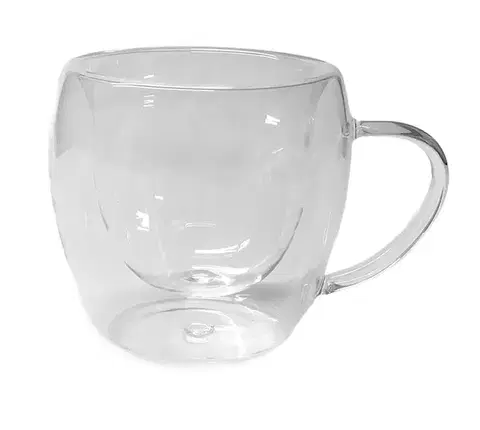 Hrnčeky, šálky, podšálky MAKRO - Šálka sklenená dvojstenná 200ml