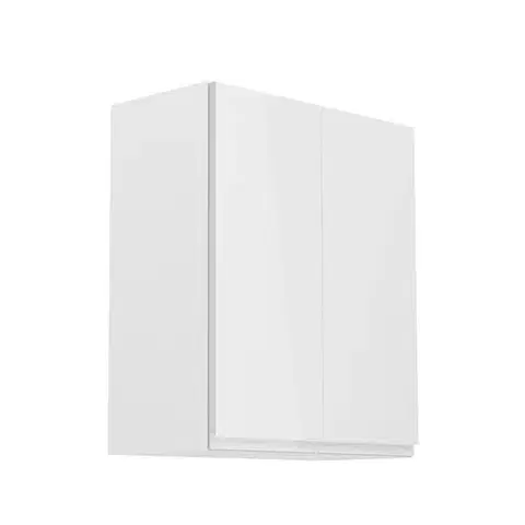 Kuchynské horné skrinky KONDELA Aurora G602F horná kuchynská skrinka biela / biely lesk