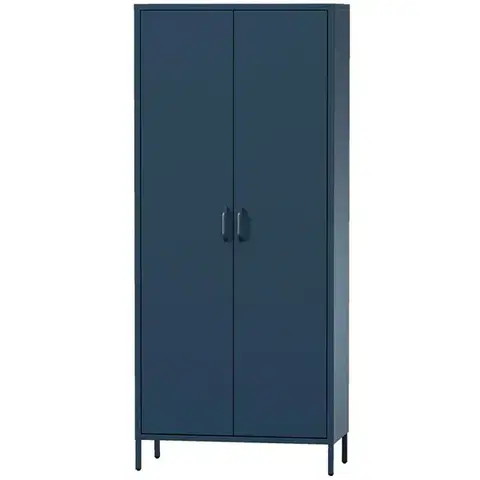 Šatníkové skrine Skriňa Kovová Flavio Modern Dark Blue