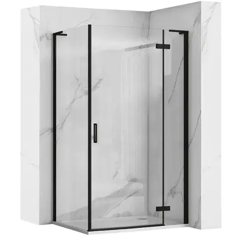 Sprchovacie kúty REA/S - Sprchová kabína Hugo Black 100x80 KPL-45224