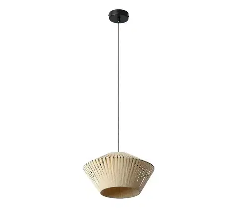Svietidlá Osram - Zavesený luster na lanku DECOR STRIPES 1xE27/10W/230V, priemer 30,5 cm, béžový 4058075847941