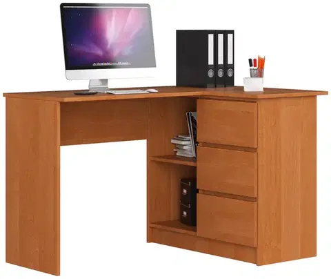 Písacie stoly Moderný písací stôl HERRA124P, jelša