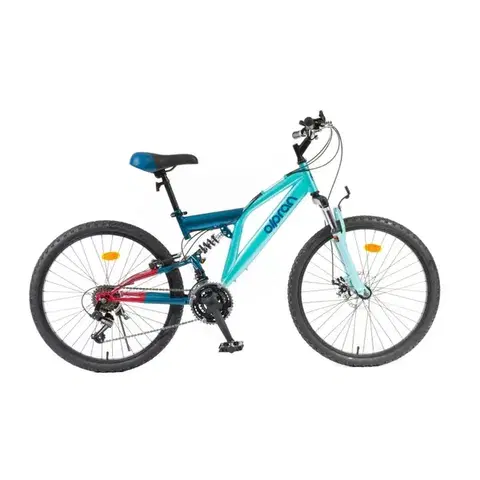 Bicykle Odľahčený juniorský celoodpružený bicykel Olpran Culex 24" - model 2026 • 150-165 cm • 14,6 kg modrá/červená - 15" (150-165 cm)