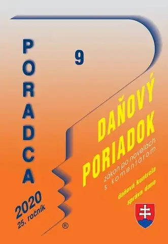 Dane, účtovníctvo Poradca 9 2020 - Daňový poriadok (s komentárom, po novelách) - Daniela Ivanaková