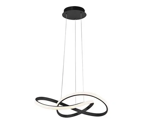 Svietidlá Leuchten Direkt 15402-18-LED Stmievateľný luster na lanku MARIA LED/25W/230V čierna 15402-18
