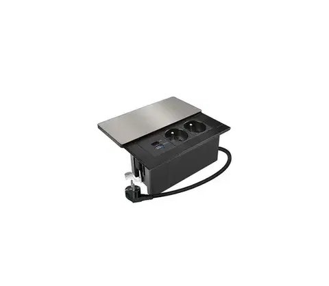 Predlžovacie káble  PP128C-PD20 - Vstavaná zásuvka 20W, 2 zásuvky + USB-A + USB-C PP128C-PD20