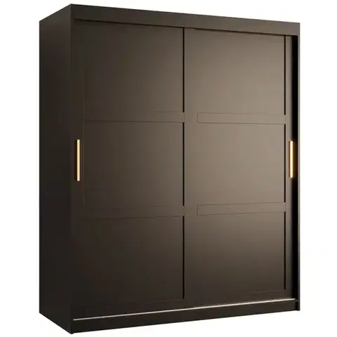 Šatníkové skrine Skriňa Amiro 1 150 čierny/čierny