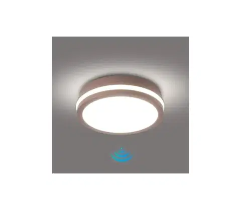 LED osvetlenie Brilagi -LED Vonkajšie svietidlo so senzorom BENE LED/18W/230V priemer 21,5 cm hnedé IP54 BRI732