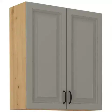 Kuchynské skrinky visiace Kuchynská skrinka Stilo claygrey/artisan 80g/90 2f