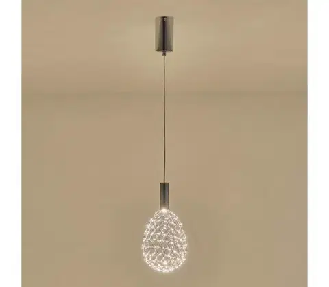 Svietidlá Eurolamp LED Luster na lanku LED/6,3W/230V 3000K lesklý chróm pr. 14 cm 144-15064