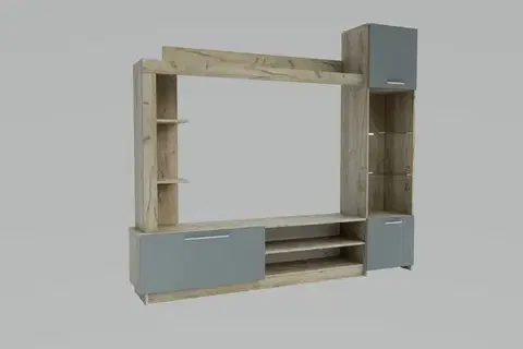Obývacie steny LUXURY obývacia zostava, dub Craft šedý / činčila grey