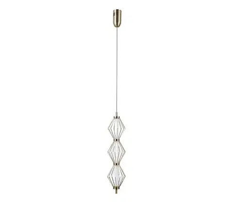 Svietidlá  PND-34403-3V-HBR - LED závesný luster SEVILLA na lankách LED/15W/230V 3000K zlatý PND-34403-3V-HBR