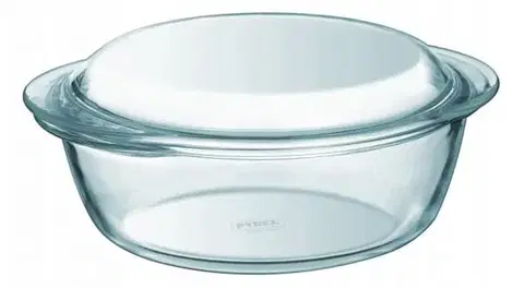 Pekáče a zapekacie misy PYREX Misa zapekacia okrúhla s pokrievkou, 27x23x11cm, 2,3L+0,7L, sklo číre PYREX KLC