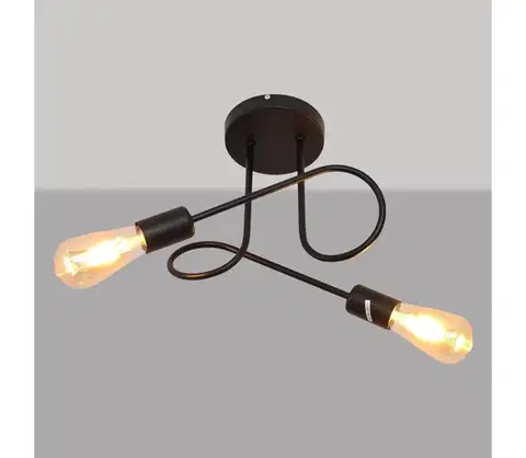 Svietidlá  Detský prisadený luster OXFORD 2xE27/15W/230V W-2016/2 BK/H