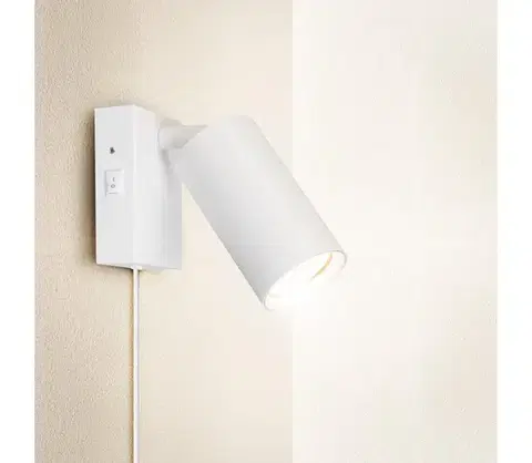 Svietidlá  WO3002-W - Nástenné svietidlo CELE 1xGU10/30W/230V biela WO3002-W