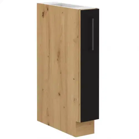 Kuchynské skrinky stojace Skrinka do kuchyne Modena  15d cargo bb čierny/dub artisan