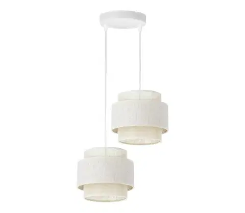Svietidlá  Luster na lanku BOHO 2xE27/60W/230V krémová/juta H0170