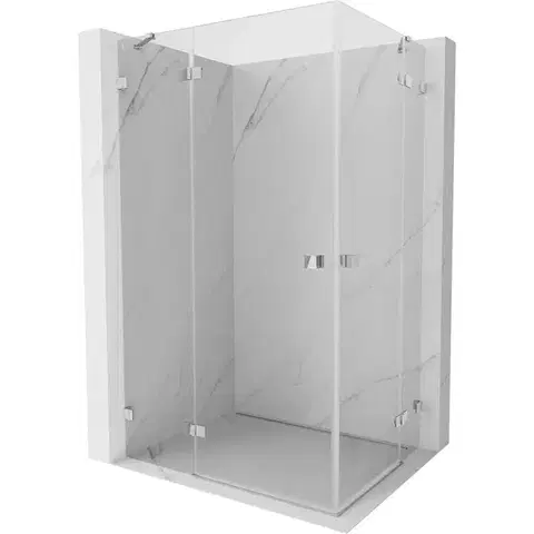 Sprchovacie kúty MEXEN/S - Lunar Duo sprchovací kút dvere krídlové 120 x 100, transparent, chróm 834-120L-100P-01-00