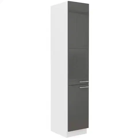 Kuchynské skrinky stojace Kuchynská skrinka Lara 40dk-210 2f Bb Mdf Šedá lesk