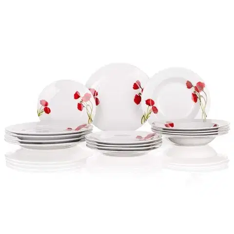 Súpravy riadu Banquet Red Poppy 18-dielna tanierová súprava 