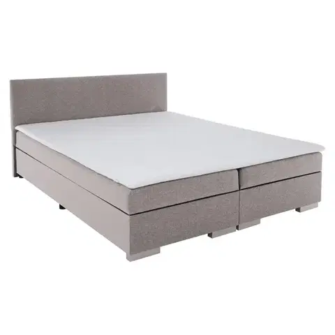 Postele KONDELA Adara boxspringová manželská posteľ sivohnedá (taupe)
