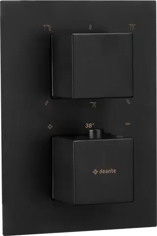 Kúpeľňové batérie DEANTE - Therm čierna - Vonkajší prvok, pre termostatický BOX BXY_NEAT