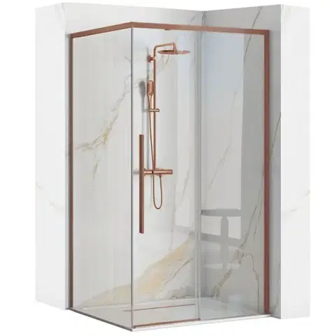 Sprchovacie kúty REA/S - Sprchovací kút SOLAR - Copper Brush 90x90 So sprchovou vaničkou Savoy KPL-96011