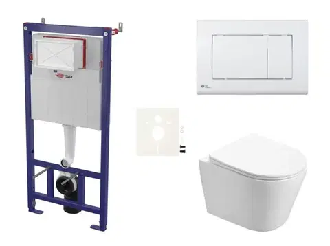 Záchody Závěsný WC set do lehkých stěn / předstěnová SAT Infinitio SIKOSSIN20K SIKOSSIN20K