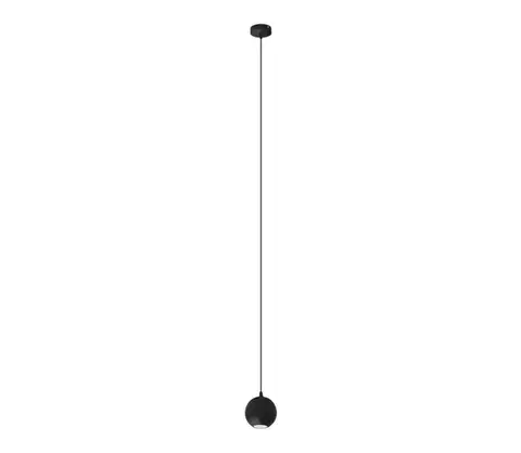 Svietidlá  LED Luster na lanku MIDWAY 1xGU10/4,8W/230V čierna W-KMD 1804/1 BK-B