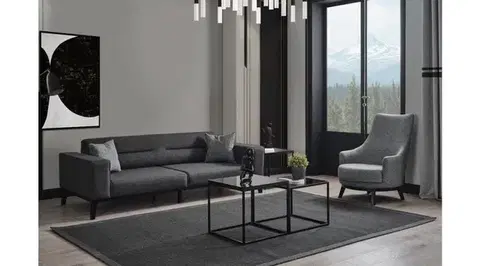 Kreslá Kreslo ušiak Bali - Light Grey