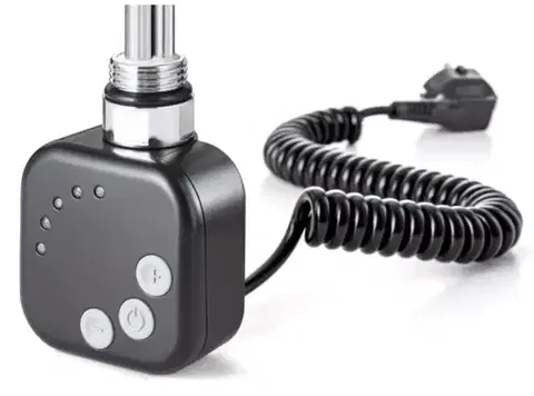 Radiátory do kúpeľne HOPA - Vykurovacia tyč BURG s termostatom - Farba vykurovacej tyče - Čierna, Typ pripojenia - Krútený kábel, Výkon vykurovacej tyče - 300 W RDOHT230014