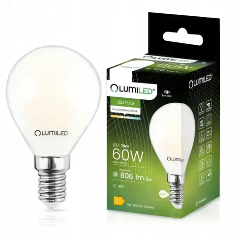 Dekoračné žiarovky Žiarovka LED  FIL FR 7W E14 806LM 4000K