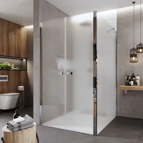 Sprchovacie kúty Mereo Sprchový kút, Novea, štvorec, 120 cm, chróm ALU, sklo Point, dvere lietacie CK86552Z
