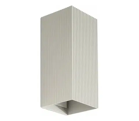 Svietidlá FARO Barcelona FARO 40567 - Nástenné svietidlo SOLE 2xGU10/8W/230V šedá vrúbkovaná hranatý 40567