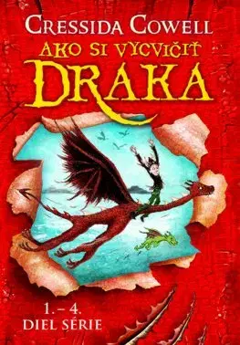 Dobrodružstvo, napätie, western Ako si vycvičiť draka 1.- 4. diel série - set - Cressida Cowell,Otakar Kořínek