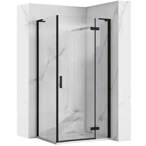 Sprchovacie kúty REA/S - Sprchová kabína Hugo Black 80x80 KPL-45220