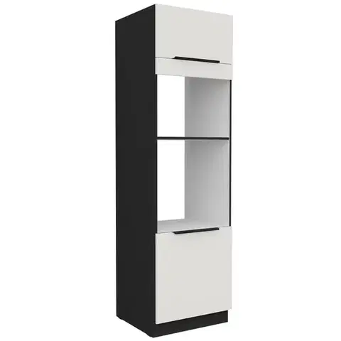 Kuchynské skrinky stojace Kuchynská skrinka Aria-Wh/Bl Anti Fingerprint 60dpm-210 2f