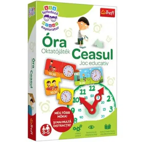 Objavujeme spolu svet Trefl Malý objaviteľ: Hodiny (Kis felfedező: Óra, hra v maďarčine)