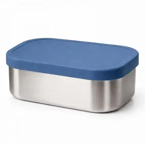 Dózy na potraviny Kinekus Nádoba na desiatu 800ml 17x13x5,5cm, nerezová so silikónovým vekom