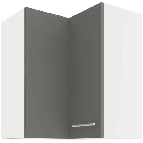 Kuchynské skrinky visiace Skrinka do kuchyne LARA GREY 60X60 GN-72 2F (90°)