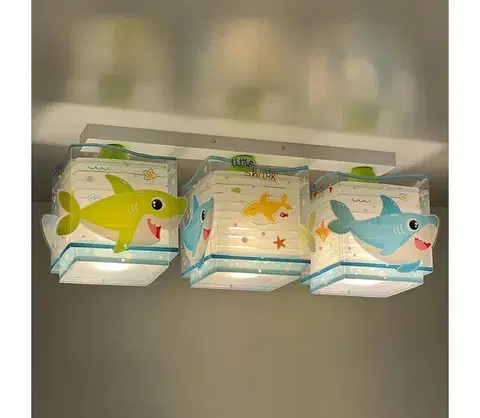 Svietidlá Dalber 63473 - Detské stropné svietidlo BABY SHARK 3xE27/60W/230V 63473