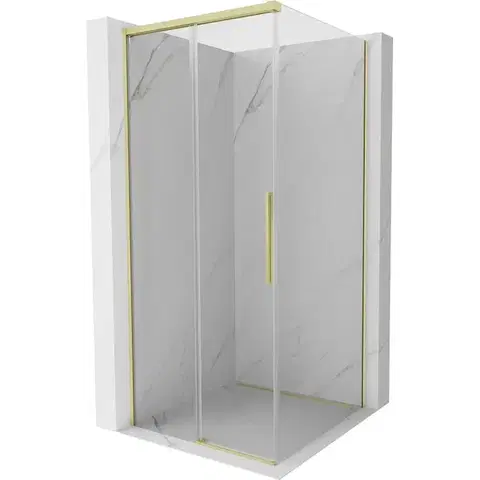 Sprchovacie kúty MEXEN/S - Rox sprchovací kút posuvný 120 x 120, transparent, zlato 8C2-120-120-50-00
