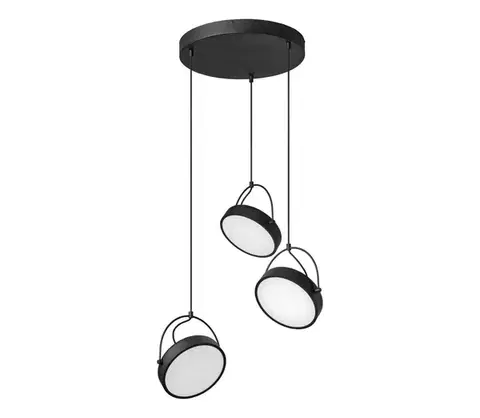 Svietidlá Osram - LED závesné svietidlo na lankách DECOR PUCK 3xLED/12W/230V CRI 90 čierne 4058075846586