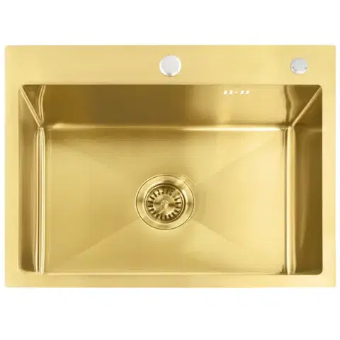 Kuchynské drezy REA REA - Oceľový drez Liam BRUSH GOLD ZLE-06007