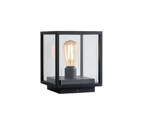 Záhradné lampy Redo 9109 - Vonkajšie svietidlo VITRA 1xE27/15W/230V IP54 čierne 9109