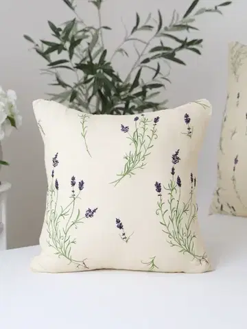 Dekoračné obliečky MKLozkoviny.sk Mušelínová obliečka na vankúš 40 x 40 cm - Levanduľa 02-  -