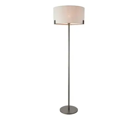 Lampy Endon 72634 - Stojacia lampa HAYFIELD 1xE27/40W/230V hnedá/šedá 72634