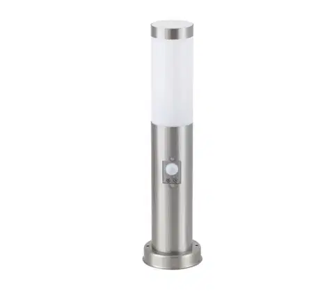 Záhradné lampy Rabalux 8267 - Vonkajšia lampa so senzorom INOX TORCH 1xE27/25W IP44 8267