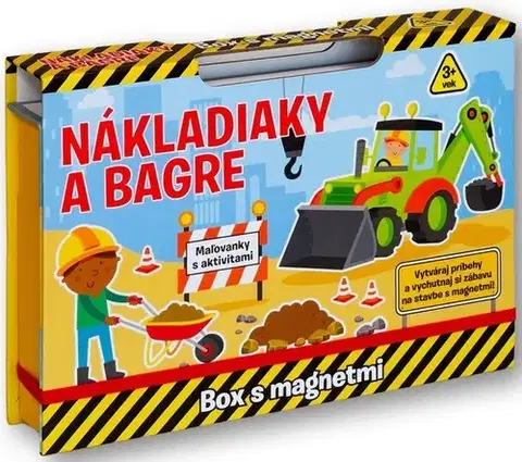 Pre deti a mládež - ostatné Nákladiaky a bagre - Box s magnetmi