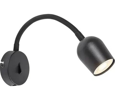 Svietidlá Rabalux 73113 - Nástenné bodové svietidlo LIANET 1xGU10/15W/230V čierna 73113